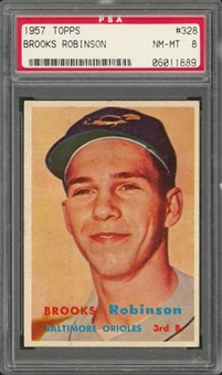 1957 Topps #328 Brooks Robinson – PSA NM-MT 8